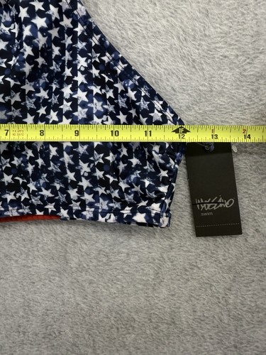Mossimo Women Swim Top Halter Blue stars Size small Patriotic - Picture 10 of 10