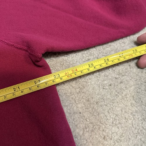 Vintage 90s Lee Midweight Cotton Blend Blank Pink Crewneck Sweatshirt XL - Picture 4 of 6