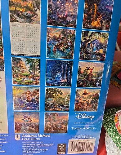 DISNEY DREAMS SAMMLUNG ORIG. ART THOMAS KINKADE 2019 OOP RETIRED CALENDAR NEW! - Bild 5 von 6