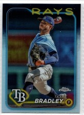 2024 Topps Chrome Taj Bradley Baseball Refractor card #83 Tampa Bay Rays