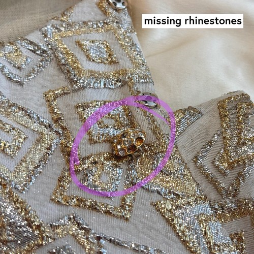 Vintage 50’s 60’s METALLIC GOLD BROCADE DRESS Party Cocktail Hostess Hollywood - Picture 13 of 13