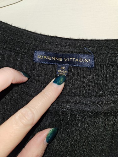 NEVER WORN Adrienne Vittadini Black Sweater (3X) Plus Size - Picture 5 of 7