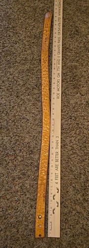 Vintage Lucchese Belt Mens 38 Ostrich Leather BL770 Tan No Buckle - Picture 3 of 16