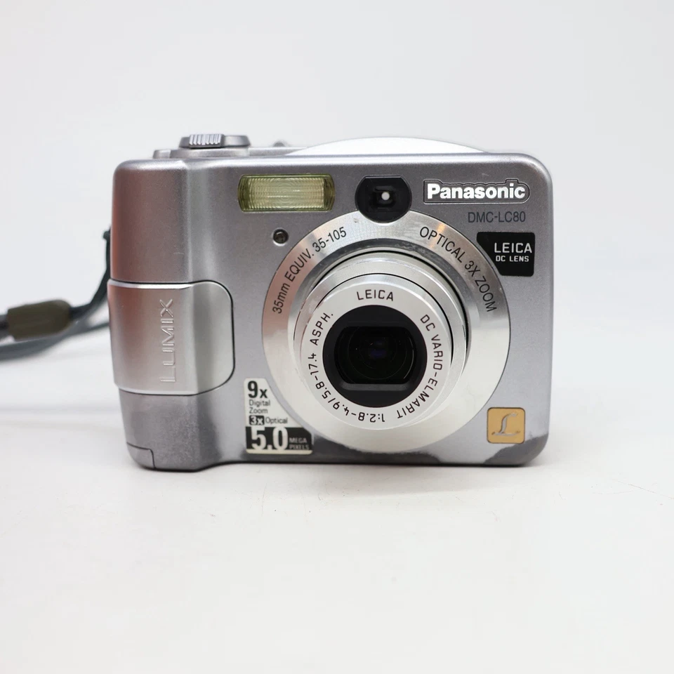 Panasonic Digital Camera  Lumix DMC-LC80 5.0MP Silver Tested, photo 2 of 5