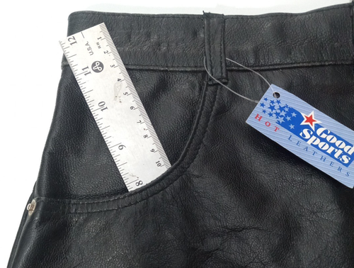 Leather Lined Short Skort Pocket Good Sports Hot Leathers Black Small/Medium - Picture 8 of 11