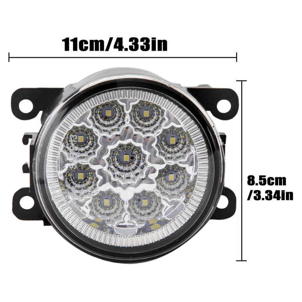 Par de luces antiniebla LED para parachoques delantero para Mitsubishi Mirage 2017-2020 Foto 4 de 4