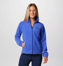 Columbia Benton Springs Full Zip Womens Fleece Jacket Blue Breathable Sz 3X NWT