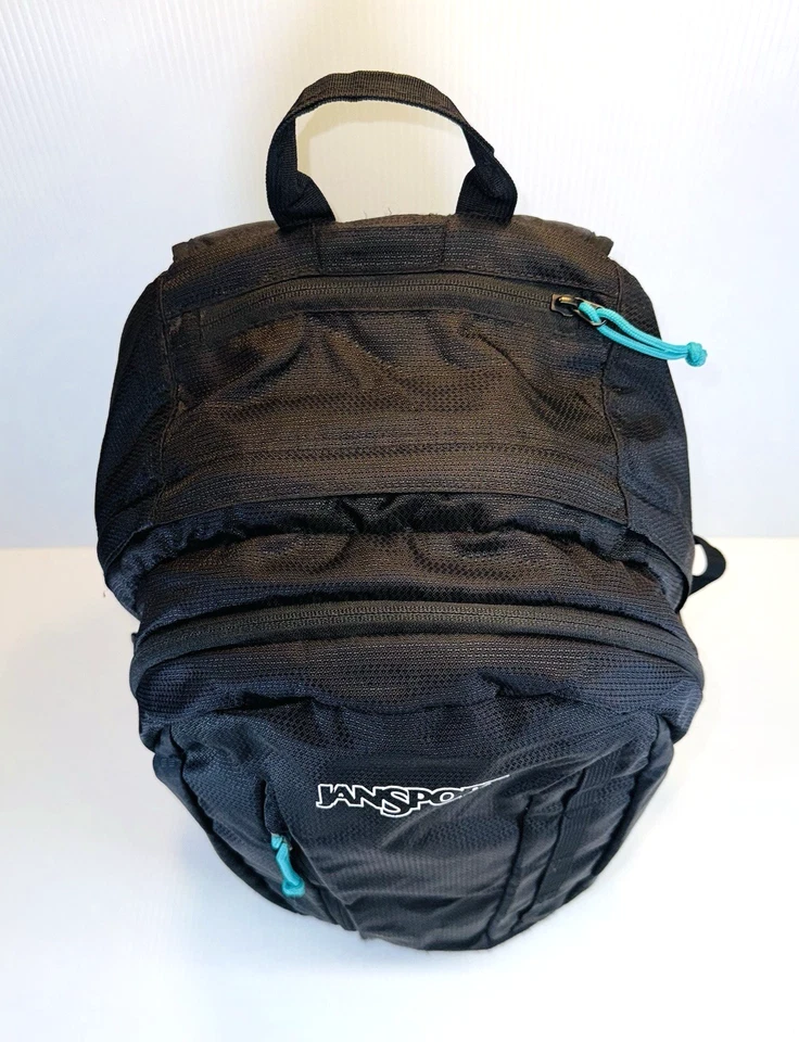 JanSport Agave 32 Mochila Negra Bolso para Laptop para Senderismo Aire Libre Escuela - Usada en Excelente Condición Foto 2 de 4