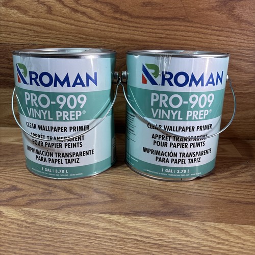 Lote de 2 imprimaciones de papel tapiz transparente de preparación de vinilo romanas PRO-909 1 galón - 1 paquete - Imagen 1 de 4