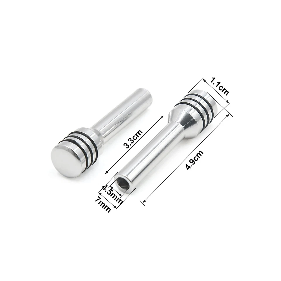 Pieza Universal de 4 Cubierta de Perilla de Cerradura de Puerta Trasera Delantera Interior Metal Tono Plateado Foto 3 de 3