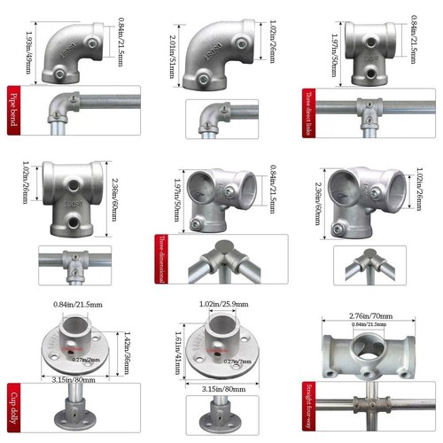 3\4" Pipe Fitting Connector Circular Pipe Connector  Steel Tube Shelf - Picture 2 of 31