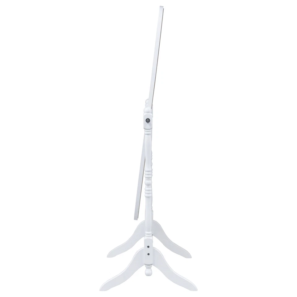 Posavasos 950802 Acabado Blanco Madera Ovalado Torneado Poste De Pie Cheval Dormitorio Dressi Foto 3 de 4