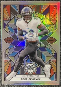 Derrick Henry ~ 2024 Panini Mosaic Stained Glass Prizm CASE HIT Ravens #SG-13
