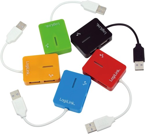 LogiLink Smile 4 Port USB 2.0 Hub - Black - 第 2/6 張圖片