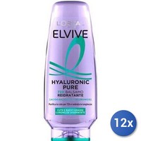 12X L'oreal Elvive Balsam Acido Ialuronico Pure 200 Ml Multicolore