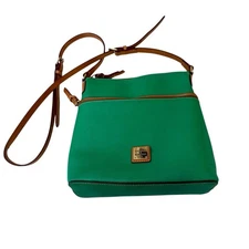Dooney & Bourke Pebble Leather Crossbody Spearmint Handbag