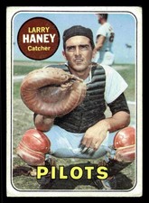 1969 Topps #209 Larry Haney - Seattle Pilots (Low Grade)