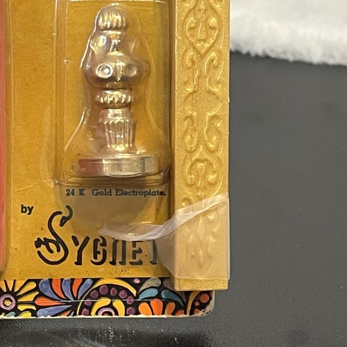 Vintage VIRGO Sealing Wax & Seal 24K Gold Electroplated Stamp Extra Wax SYGNET - Picture 7 of 14