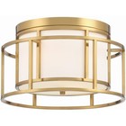 Crystorama 9590-LG Hulton 2 Light 15 inch Luxe Gold Flush Ceiling Light