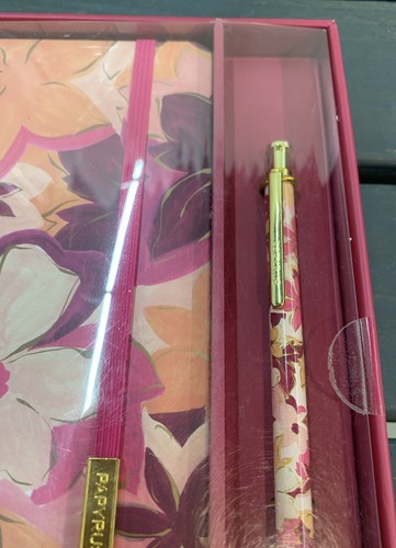 Nuevo - Juego de regalo de escritura de papiro en caja bolígrafo y diario floral - Imagen 5 de 9
