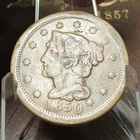 Photo of a 1850-P Large Cent from an eBay listing that sold on Jul 18, 2026