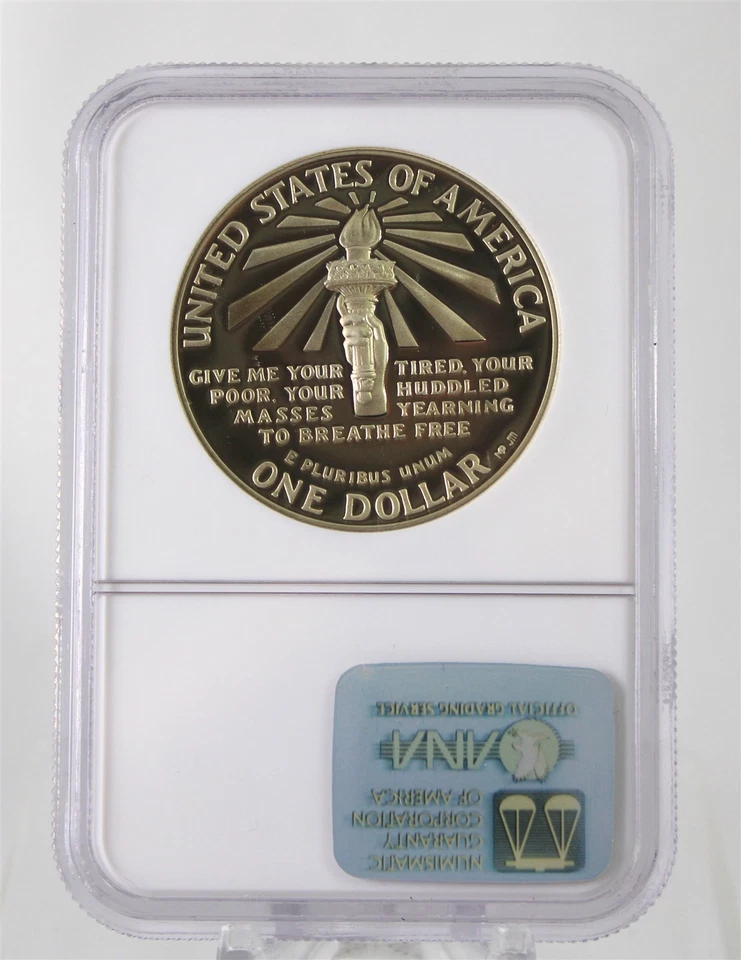 1986-S San Francisco Liberty Ellis Island Silver Dollar NGC PF 70 Ultra Cameo - Image 4 of 4