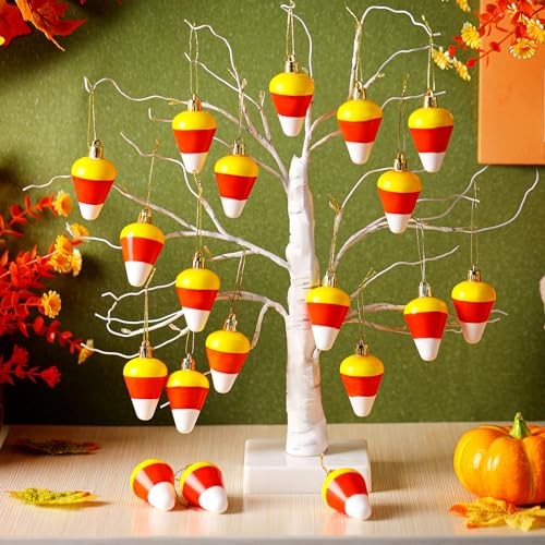 Piezas Adornos de Maíz Caramelo de Acción de Gracias - Mini Decoraciones de Árbol con Cuerdas 24 - Imagen 5 de 7