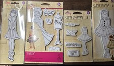 New Julie Nutting Cling Stamps Lot Of 4 910266, Kelly, 910716,910778 Valentina.