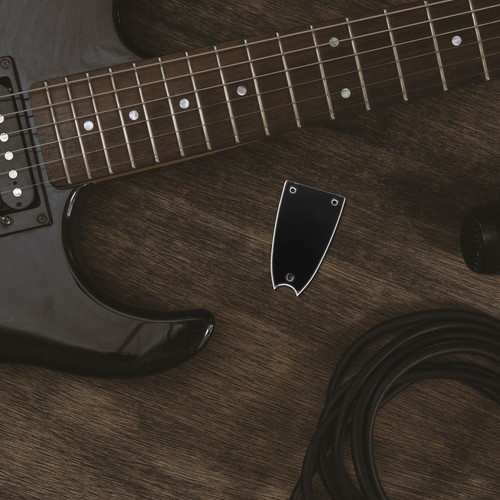  5 Stück Gitarre Truss Rod Abdeckungen: schwarze Glockenform Metallplatte - E-Gitarre - Bild 7 von 12