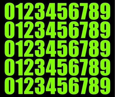 0 1 2 3 Numbers Die Cut Vinyl Decals Waterproof Many Colors and Sizes