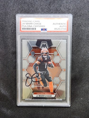2023 Mosaic Ja'marr Chase #43 On-Card Auto PSA Authenticated