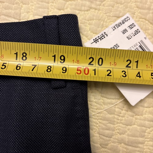 Neu ohne Etikett $ 575 Canali Wolle vorne flach marineblau Anzughose Herren Größe 38 X UNF - Bild 11 von 19