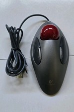 Logitech T-BC21 Marble Wired USB Trackball Mouse Fully Working