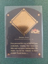 2002 Fleer Fall Classic Jimmie Fox Hall Of Fame Plaque #10 Gold Die Cut /1951