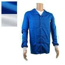 TRANSFORMING TECHNOLOGIES JWC5406WH ESD Jacket, Waist Length, Lapel Collar,