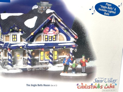 Dept 56 Snow Village THE JINGLE BELLS HOUSE Set 55380 w AC Adapter Original Box