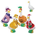 Gaggleville 7" Desktop Goose Figurine with All Seasons Outfit Bundle – Includes