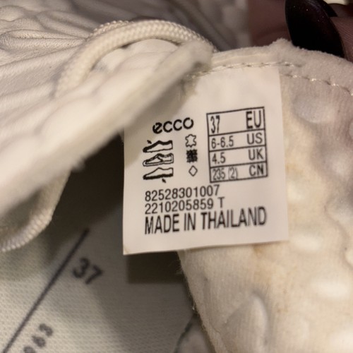 Ecco Womens Therap Sneakers 6-6.5 White Comfort Texture Lace-Up Athletic Shoes - Picture 13 of 15