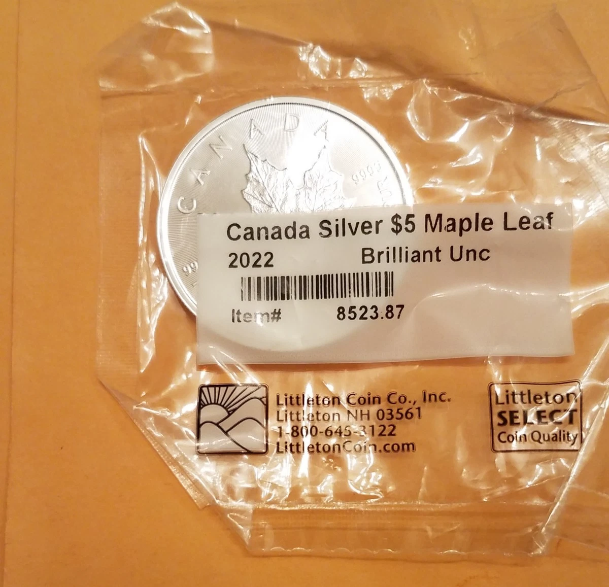 Canadian Maple Leaf Business Ungraded Silver Bullion Coins for