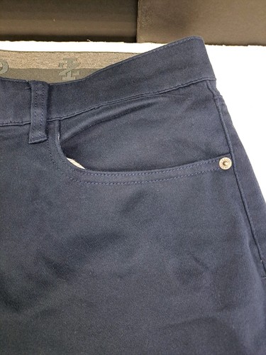 Pantalones de mezclilla tejidos elásticos ultraflexibles azules 36 #7460 IZOD calce regular para hombre nuevos con etiquetas - Imagen 7 de 9