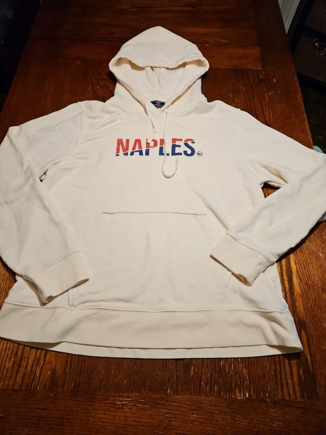 Vineyard Vines Hoodie Mens Large Long Sleeve Hooded Pullover Beige Kangaroo(A787