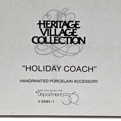 Department 56 Heritage Village Collection HOLIDAY COACH Vtg 1991 w/ Box  EUC - Picture 20 of 21