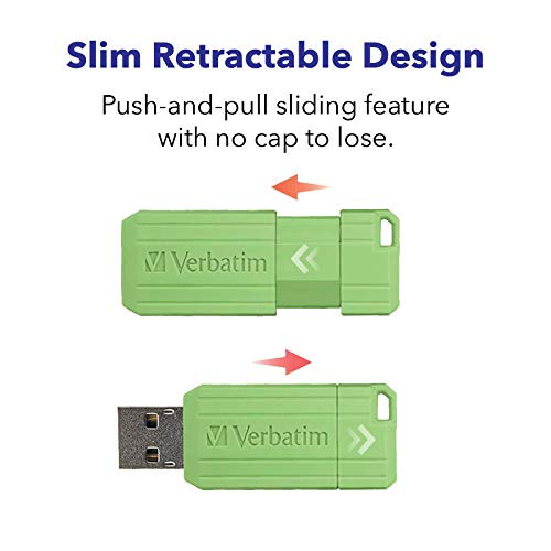 Verbatim 32 GB Nadelstreifen USB 2.0-Flash-Laufwerk einziehbarer USB-Stick - 5er-Pack - - Bild 7 von 9