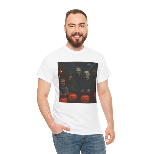 Halloween Horror Unisex Cotton Tee Spooky T-Shirt Micheal Myers, Freddy, Chucky - Picture 7 of 157