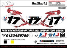Bad Boy TEAM Motocross Number Plate Graphic 2004-2011 CRF 250 X by ENJOY MFG