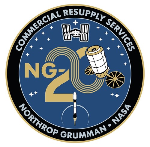 NASA Commercial Resupply Services NG-20 Vinyl Sticker - 3 in. x 3in.