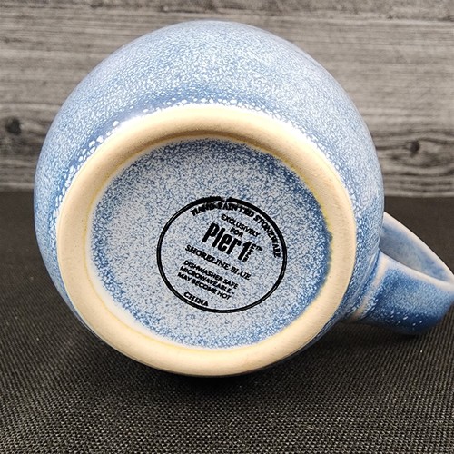 Pier 1 Imports Shoreline Blau Kaffeebecher 2er Set Teetasse Steingut Geschirr - Bild 7 von 7