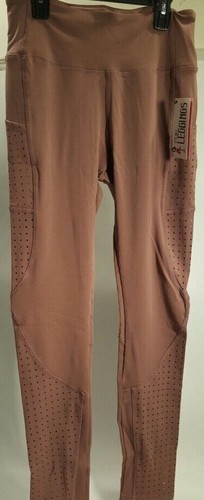 4-In-High Waisted Taupe Leggings + Side Dots and Pockets Size: XL, New