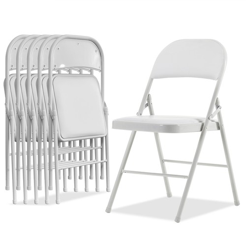 6 Pack Plastic Folding Stackable Chairs Seat -Office Home Event Wedding Party