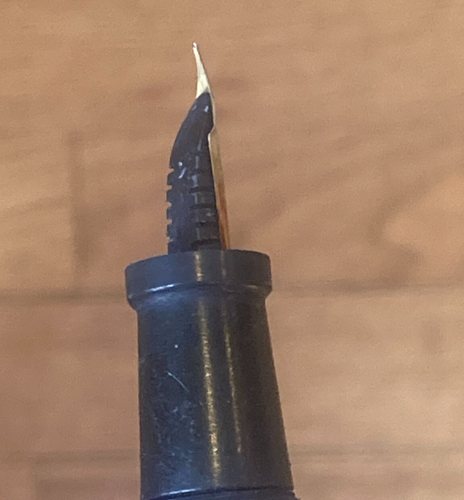 Vintage Markenloser Flattop Füllfederhalter mit Webster Clip 5 3/8" unrestauriert - Bild 10 von 18